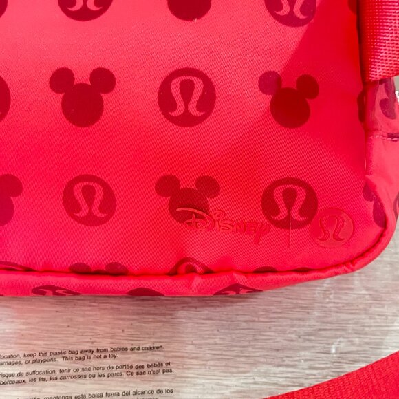 Lululemon X Disney Mickey Logo Print Classic Pink Everywhere Belt Bag 1L NWT - Picture 7 of 12